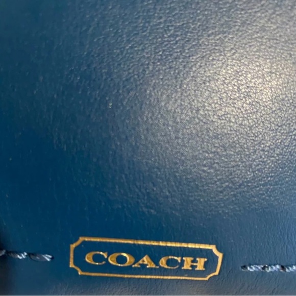 Coach vintage blue leather wristlet - Picture 4 of 6